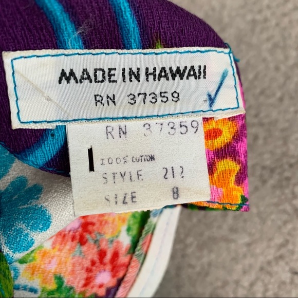 Vintage 60s Hawaiian Floral Barkcloth Maxi Dress - Picture 3 of 15